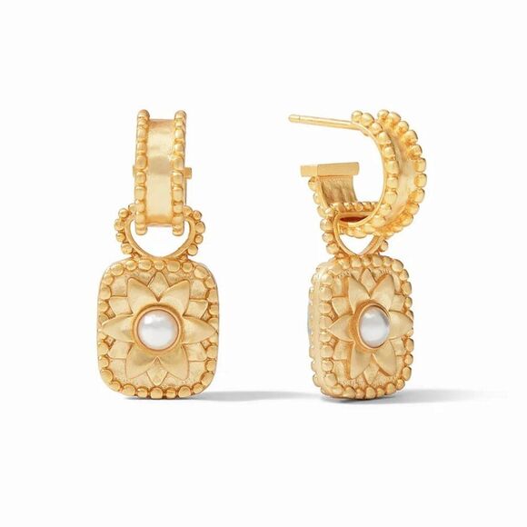 Brand New. $175 Julie Vos Earring color: Iridescent Clear Crystal - Picture 2 of 11